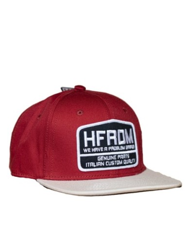 Cappellino Holyfreedom Con Visiera - Hfrdm Moto in tessuto di cotone rosso beige - reference 2492HF